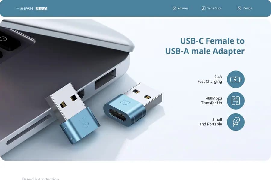 USB 转接头亚马逊案例封面