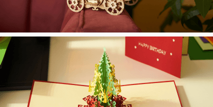 Holiday paper craft card